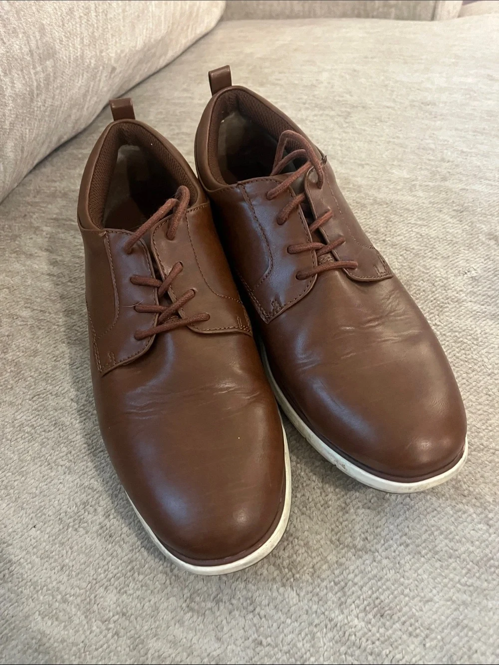 Goodfellow Brown Faux Leather Lace Up Shoes
